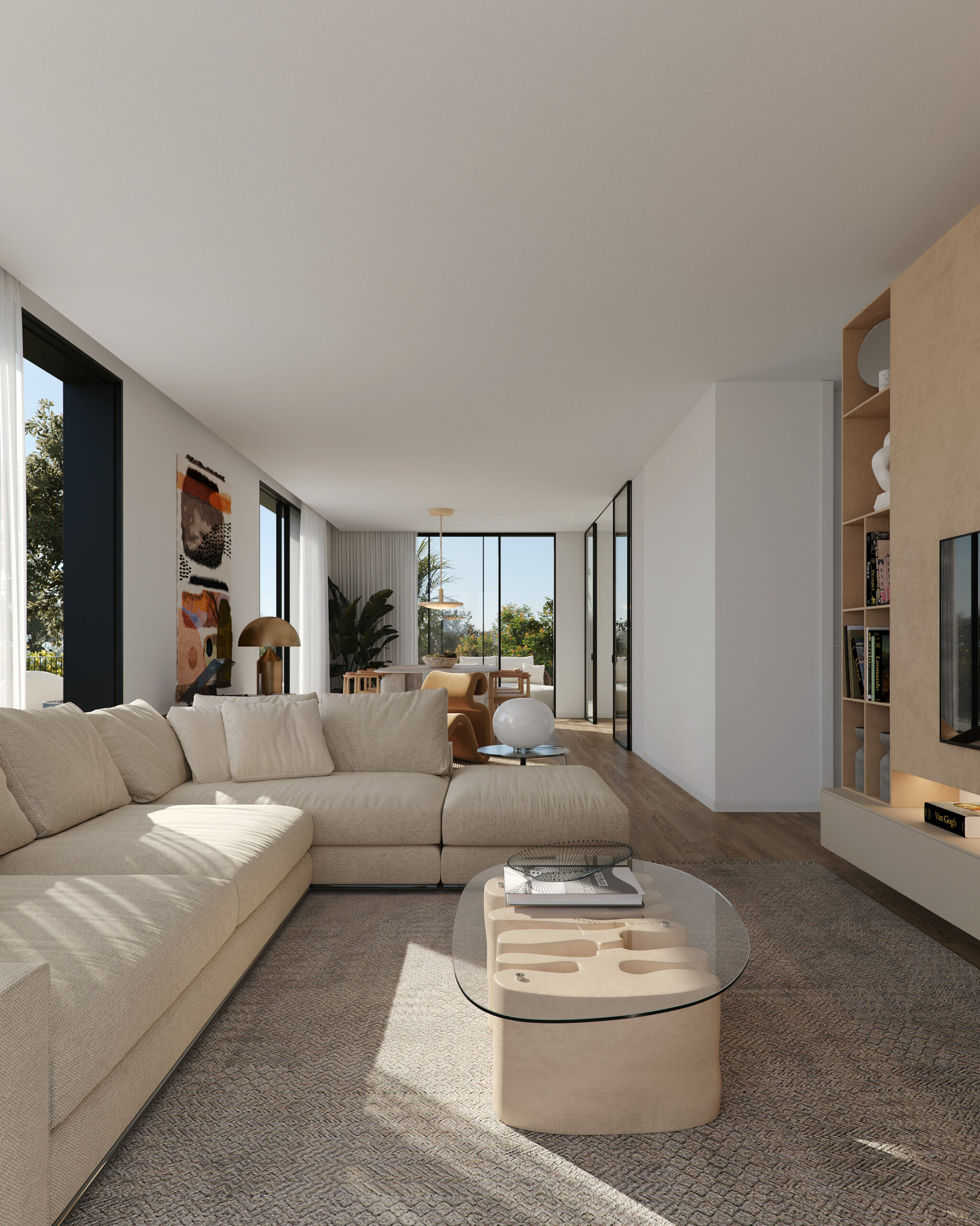 Pedras Brancas - Residence I // Sala de Estar + Sala de Jantar